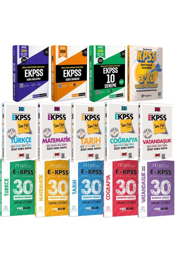 2026 E-KPSS(Ortaöğretim-Ön Lisans)Karma Set(Konu-Soru-Deneme-Yaprak Test-Özet Ders Notu)-3 Deneme - Pegem Akademi Yayıncılık - Image 1