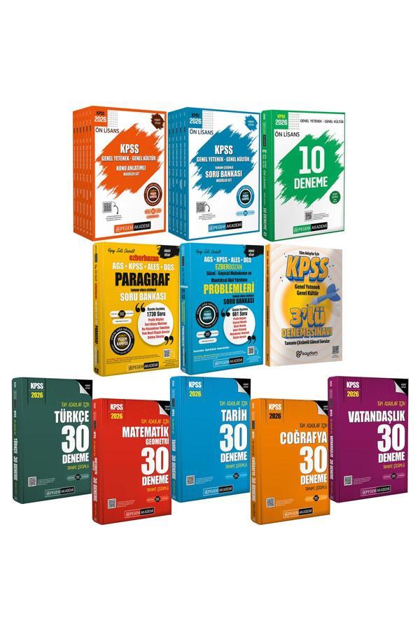 2026 KPSS Ön Lisans Konu+Soru 11 Kitap-Çözümlü 10 Deneme-Paragraf-Akıl Yürütme-Tüm Dersler 30 Deneme - Pegem Akademi Yayıncılık - Image 1