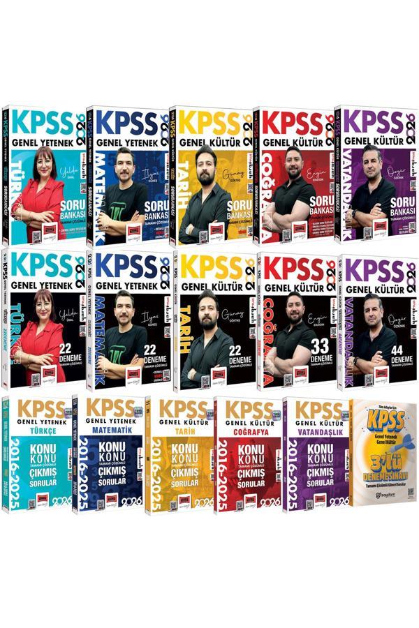 2026 KPSS Tüm Dersler Soru Bankası 5Kitap-10Yıl Konu Konu Çözümlü Çıkmış Sorular-Kazandıran 5 Deneme - Yargı Yayınları - Image 1