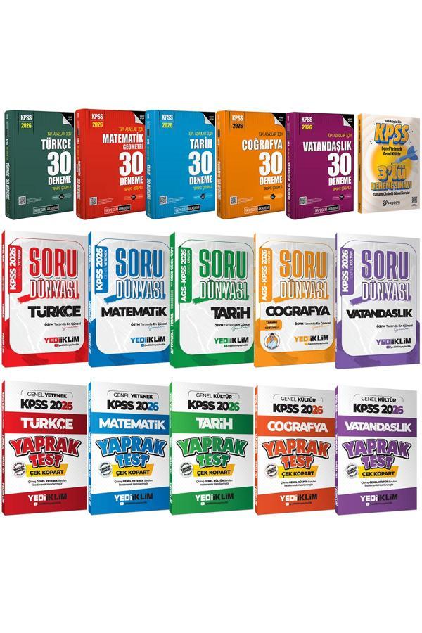 2026 KPSS GYGK Lisans Karma Set:Tüm Dersler Soru Bankası-Çözümlü 30 Deneme-Çek Kopart Yaprak Test - Pegem Akademi Yayıncılık - Image 1