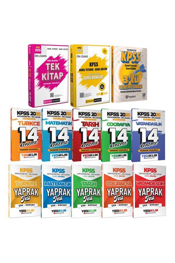 2026 KPSS Ön Lisans Mega Set(Konu Anlatımı-Soru Bankası-Tüm Dersler 14 Deneme-Yaprak Test) - Pegem Akademi Yayıncılık - Image 1