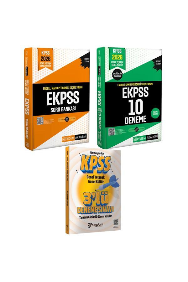 2026 E-KPSS Soru Bankası-Tamamı Çözümlü 10 Deneme(Ortaöğretim-Ön Lisans)2026 Çözümlü 3 Deneme Hediye - Pegem Akademi Yayıncılık - Image 1