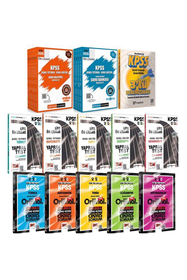 2026 KPSS Ön Lisans Karma Set(Konu Anlatımı 6 Kitap-Soru Bankası 5 Kitap-Çıkmış Sorular-Yaprak Test) - Pegem Akademi Yayıncılık - Image 1