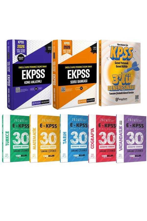 2026 E-KPSS(Ortaöğretim-Ön Lisans)Karma Set(Konu Anlatım-Soru Bankası-Tüm Dersler Çözümlü 30 Deneme) - Pegem Akademi Yayıncılık - Image 1