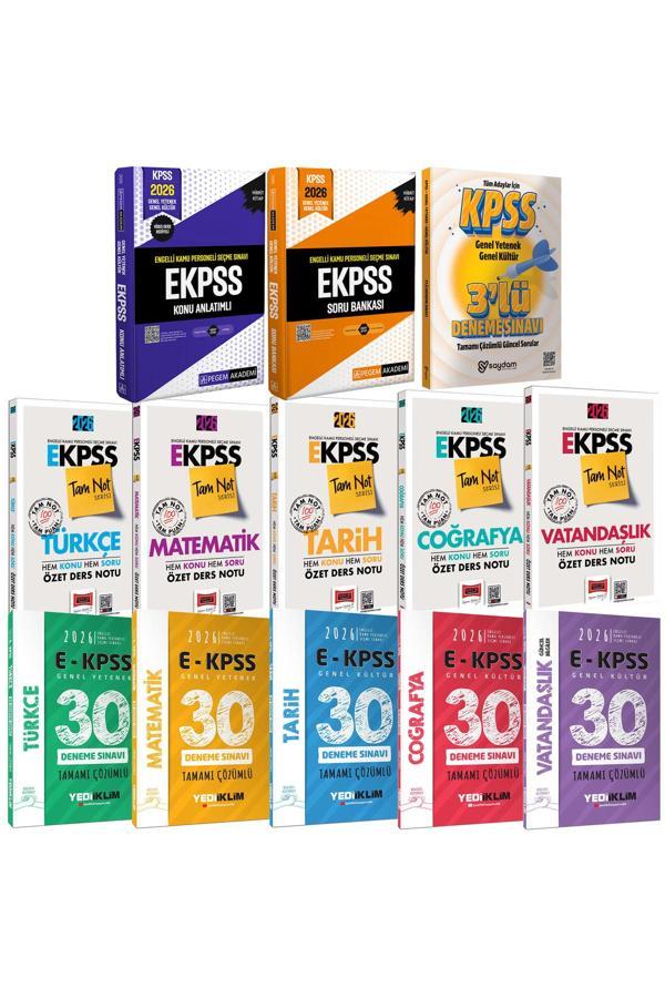 2026 E-KPSS(Ortaöğretim-Ön Lisans)Karma Set(Konu-Soru-Tüm Dersler Çözümlü 30 Deneme-Özet Ders Notu) - Pegem Akademi Yayıncılık - Image 1