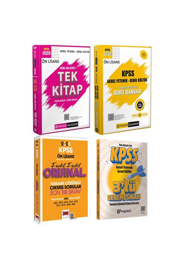2026 KPSS Ön Lisans Seti(Konu Anlatımı-Soru Bankası-Fasikül Çözümlü Son 10 Sınav Çıkmış Sorular) - Pegem Akademi Yayıncılık - Image 1