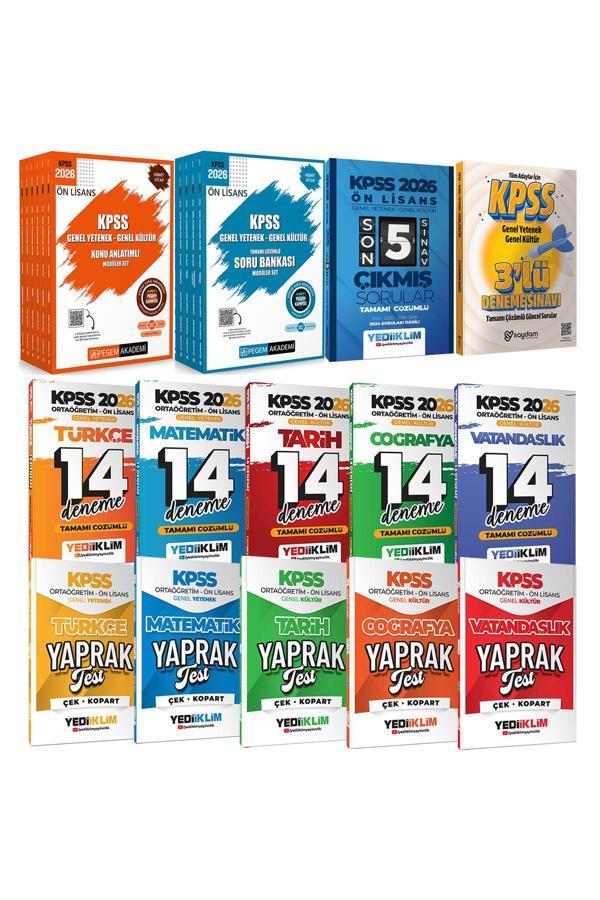 2026 KPSS Ön Lisans Karma Set(Konu-Soru Bankası 6+5 Kitap-14 Deneme-Çıkmış Sorular-Yaprak Test) - Pegem Akademi Yayıncılık - Image 1