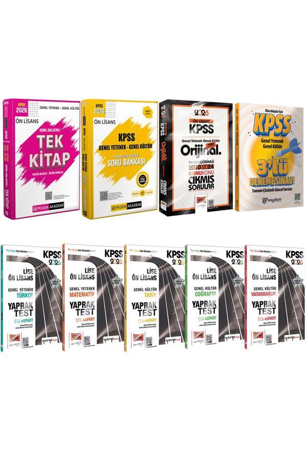 2026 KPSS Ön Lisans Kazandıran Set(Konu Anlatımı-Soru Bankası-Çek Kopart Yaprak Test-Çıkmış Sorular) - Pegem Akademi Yayıncılık - Image 1