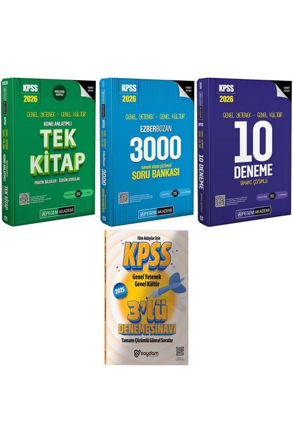 2026 KPSS GYGK Konu Anlatımlı Tek Kitap-Ezberbozan 3000 Video Çözümlü Soru Bankası-Çözümlü 10 Deneme - Pegem Akademi Yayıncılık - Image 1