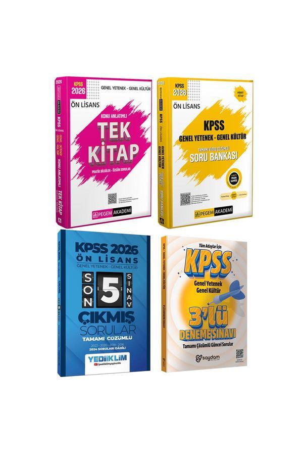 2026 KPSS Ön Lisans Seti(Konu Anlatımı-Soru Bankası-Çözümlü Son 5 Sınav Çıkmış Sorular) - Pegem Akademi Yayıncılık - Image 1