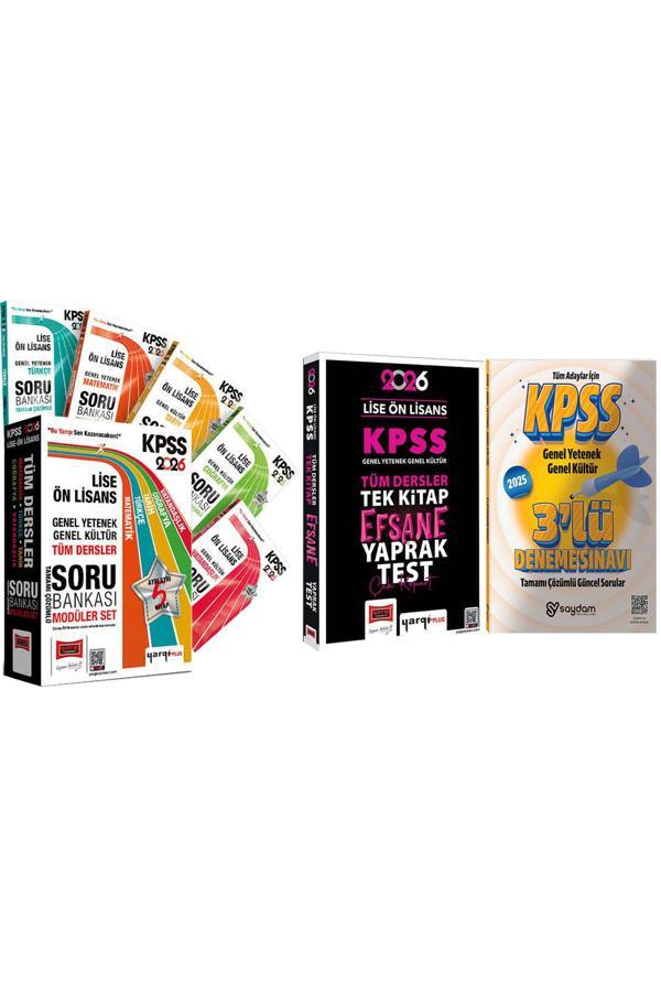 2026 KPSS Lise Ön Lisans GYGK Tüm Dersler Çözümlü Soru Bankası 5 Kitap-Çek Kopart Yaprak Test - Yargı Yayınları - Image 1