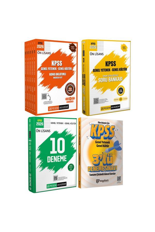 2026 KPSS Ön Lisans Konu Anlatımlı 6 Kitap-Video Çözümlü Soru Bankası-Çözümlü 10 Deneme - Pegem Akademi Yayıncılık - Image 1