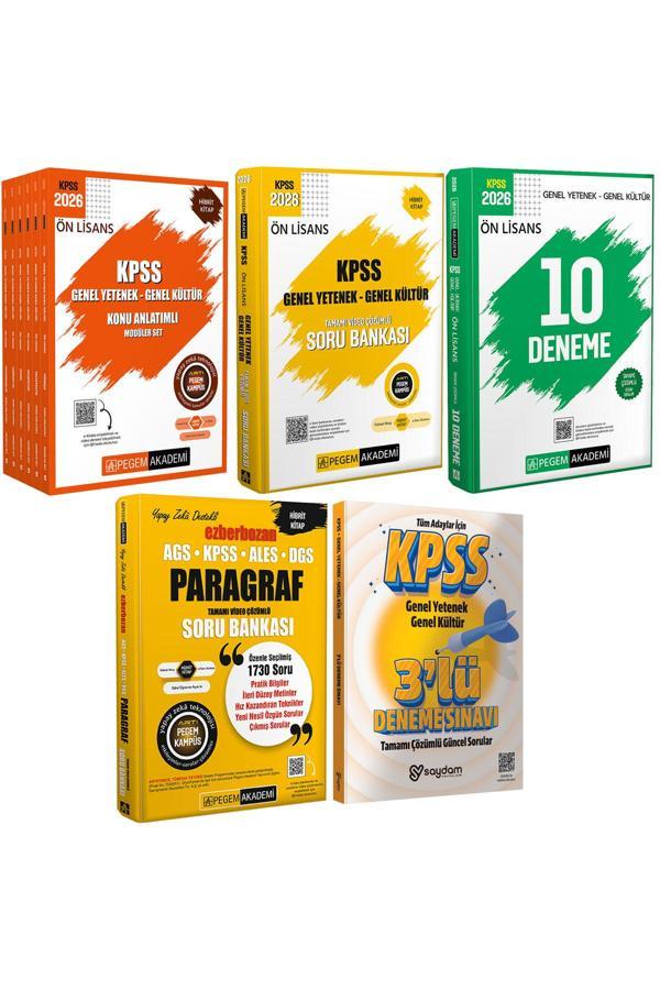 2026 KPSS Ön Lisans Konu Anlatımlı 6 Kitap-Video Çözümlü Soru Bankası-Çözümlü 10 Deneme-Paragraf - Pegem Akademi Yayıncılık - Image 1
