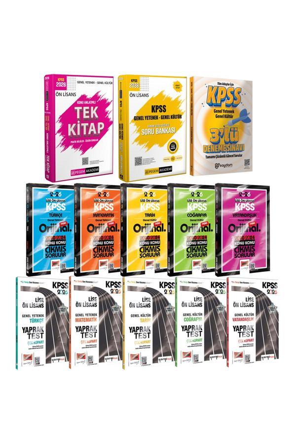 2026 KPSS Ön Lisans Mega Set(Konu Anlatımı-Soru Bankası-Tüm Dersler Çıkmış Sorular-Yaprak Test) - Pegem Akademi Yayıncılık - Image 1
