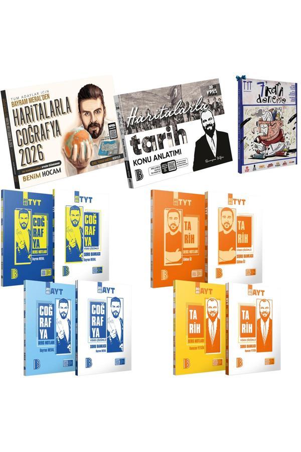 2026 TYT AYT Tarih-Coğrafya Ders Notları-Çözümlü Soru Bankası-Haritalarla Coğrafya-Haritalarla Tarih - Benim Hocam Yayınları - Image 1