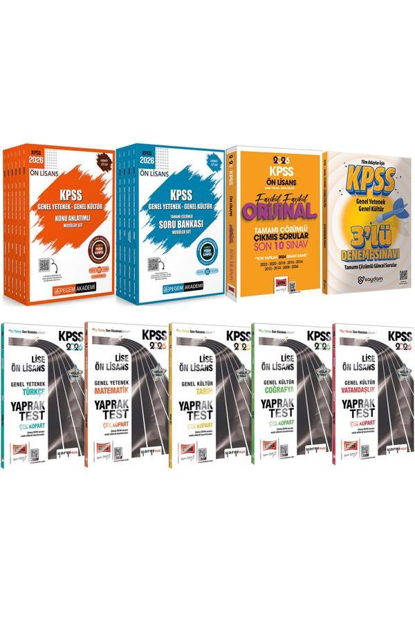 2026 KPSS Ön Lisans Karma Set(Konu-Soru Bankası 6+5 Kitap-Çıkmış Sorular-Çek Kopart Yaprak Test) - Pegem Akademi Yayıncılık - Image 1