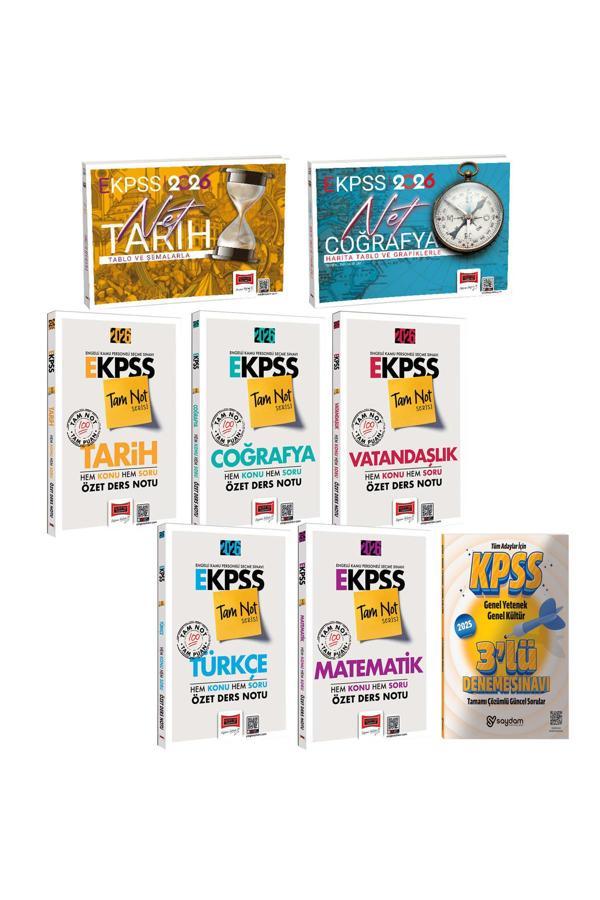 2026 E-KPSS Tam Not Serisi Tüm Dersler Özet Ders Notu-Tablolarla Net Tarih ve Coğrafya-3 Deneme - Yargı Yayınları - Image 1