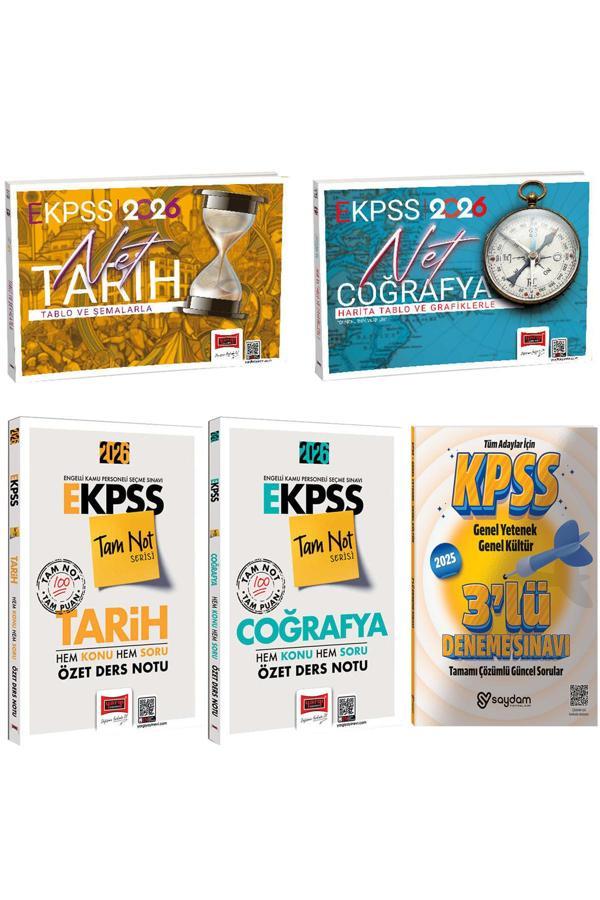 2026 E-KPSS Tam Not Serisi Tarih-Coğrafya Özet Ders Notu-Tablolarla Net Tarih-Coğrafya-3 Deneme - Yargı Yayınları - Image 1