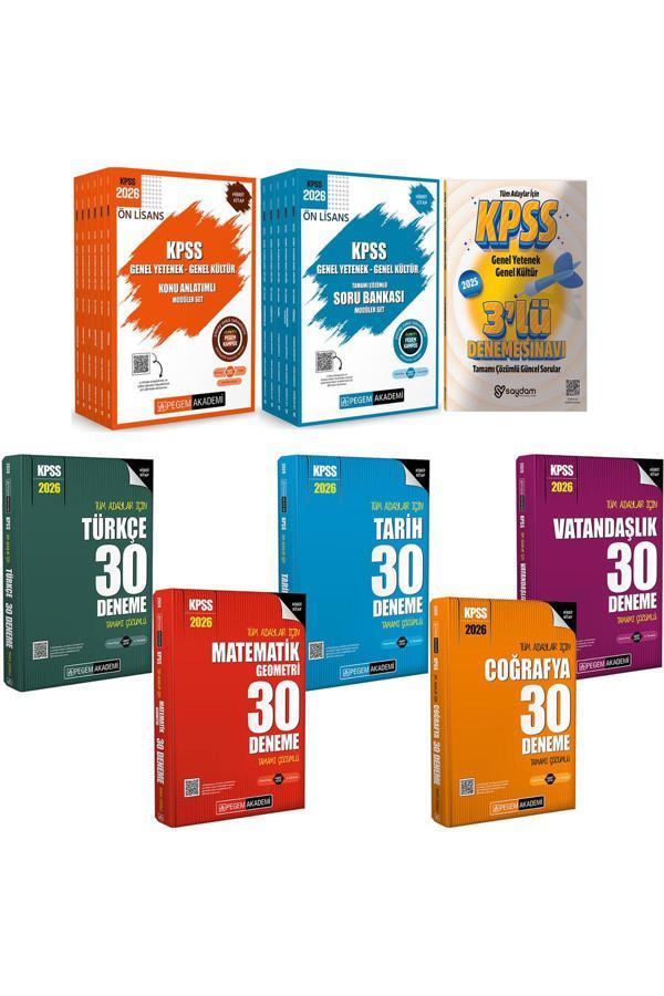 2026 KPSS Ön Lisans Konu 6 Anlatımlı Kitap-Soru Bankası 5 Kitap-Tüm Dersler Çözümlü 30Deneme+3Deneme - Pegem Akademi Yayıncılık - Image 1