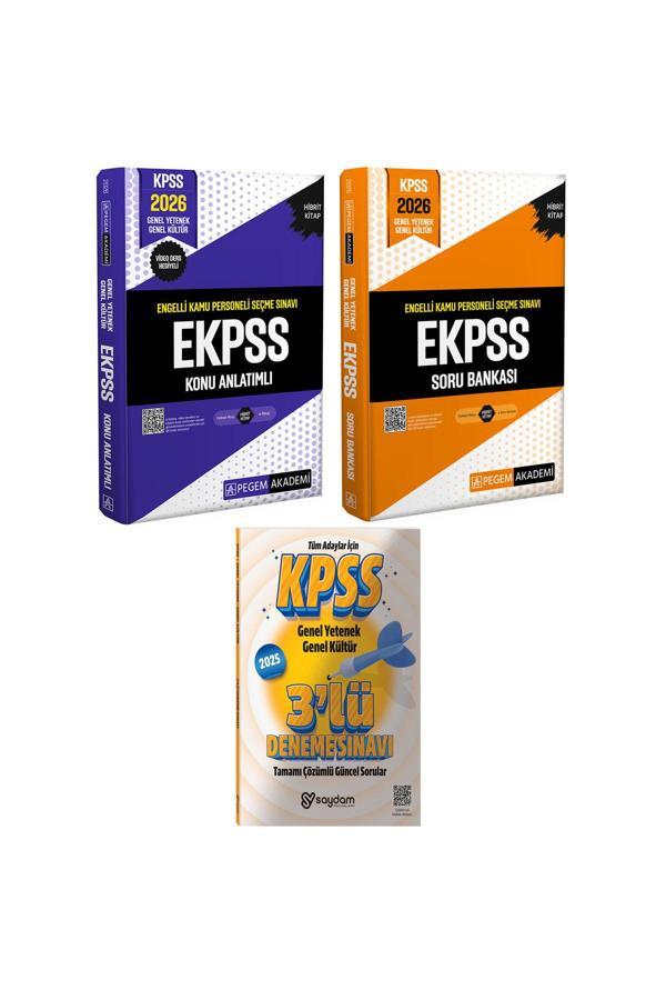 2026 E-KPSS Engelli Kamu Personeli Seçme Sınavı Konu Anlatımı-Çözümlü Soru Bankası-3 Deneme Hediye - Pegem Akademi Yayıncılık - Image 1