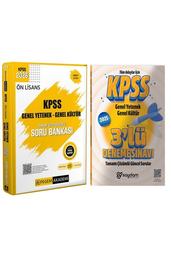 2026 KPSS Ön Lisans Tamamı Video Çözümlü Soru Bankası-526 Sayfa 3245 Soru - Pegem Akademi Yayıncılık - Image 1