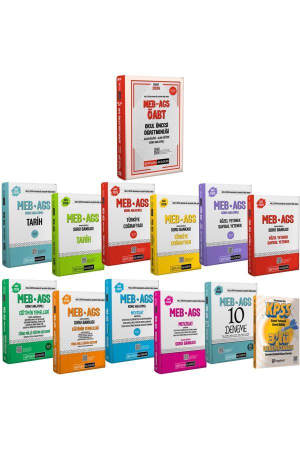2026 MEB AGS ÖABT Okul Öncesi Öğretmenliği ve AGS Konuları(Tarih-Coğrafya-Mevzuat-Sözel Sayısal Y) - Pegem Akademi Yayıncılık - Image 1
