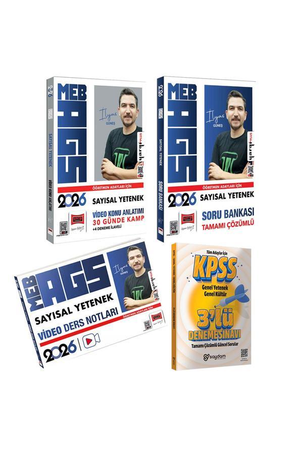 2026 MEB-AGS Sayısal Yetenek 30 Günde Kamp Kitabı-Video Ders Notları-Soru Bankası(İlyas Güneş) - Yargı Yayınları - Image 1