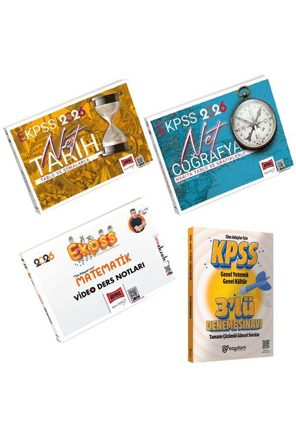 2026 E-KPSS Akılda Kalan Tablo ve Şemalarla Net Tarih ve Coğrafya-Matematik Video Ders Notları - Yargı Yayınları - Image 1