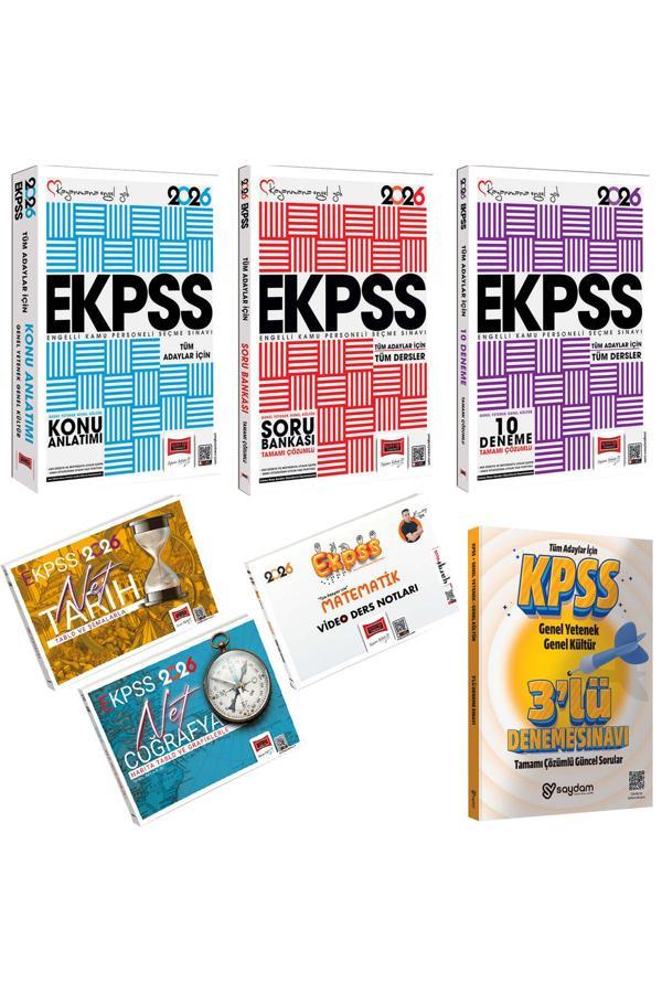 2026 E-KPSS GYGK Tüm Adaylar İçin Konu Anlatımı-Soru Bankası-10 Deneme(Tarih-Coğrafya-Matematik) - Yargı Yayınları - Image 1