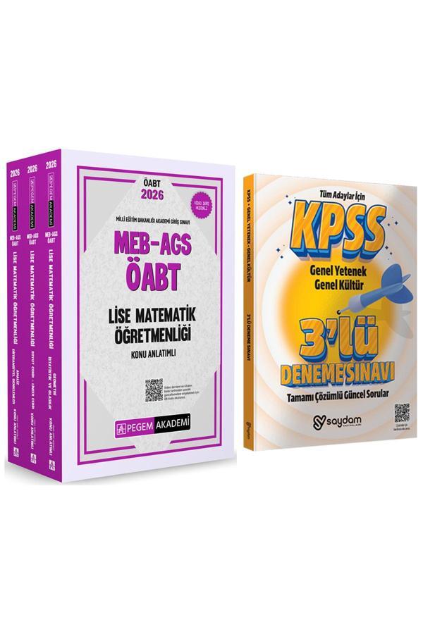 2026 MEB AGS ÖABT Lise Matematik Öğretmenliği Konu Anlatımlı 3 kitap(Video Ders Hediyeli)(846 sayfa) - Pegem Akademi Yayıncılık - Image 1