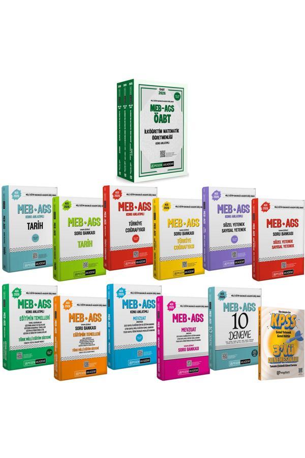 2026 MEB AGS ÖABT İlköğretim Matematik Öğretmenliği Konu Anlatımlı 3 Kitap-AGS Konu Soru Seti - Pegem Akademi Yayıncılık - Image 1