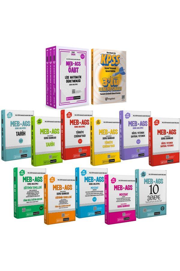 2026 MEB AGS ÖABT Lise Matematik Öğretmenliği Konu Anlatımlı 3 kitap-AGS Konu Soru Seti - Pegem Akademi Yayıncılık - Image 1