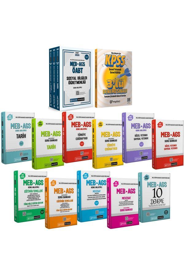 2026 MEB AGS ÖABT Sosyal Bilgiler Öğretmenliği Konu Anlatımlı 3 Kitap(1602 sayfa)-AGS Konu Soru Seti - Pegem Akademi Yayıncılık - Image 1