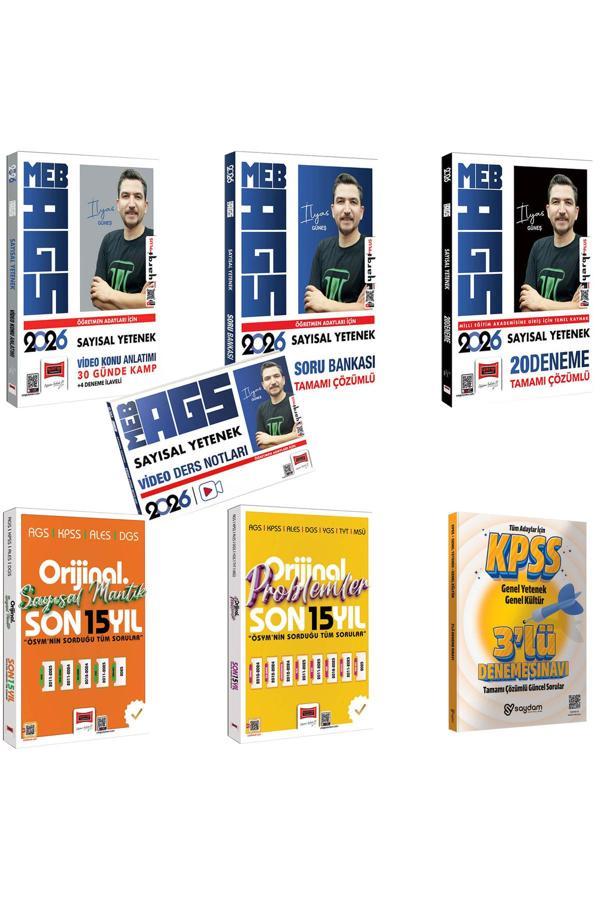 2026 MEB AGS Sayısal Yetenek Video Ders-Soru Bankası-20 Deneme-S.Mantık ve Problemler Çıkmış Sorular - Yargı Yayınları - Image 1