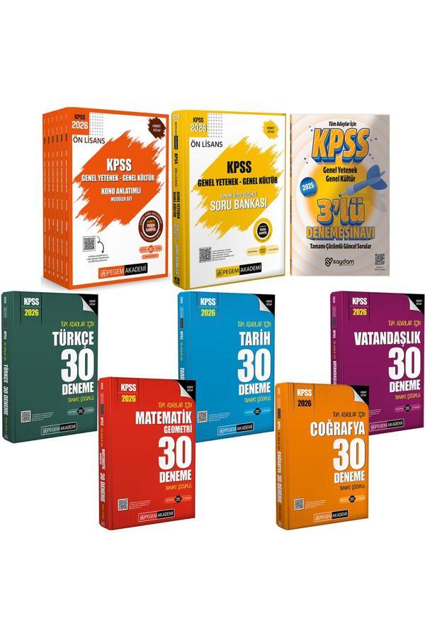 2026 KPSS Ön Lisans Konu 6 Kitap-Soru Bankası-Türkçe-Matematik-Tarih-Coğrafya-Vatandaşlık 30 Deneme - Pegem Akademi Yayıncılık - Image 1
