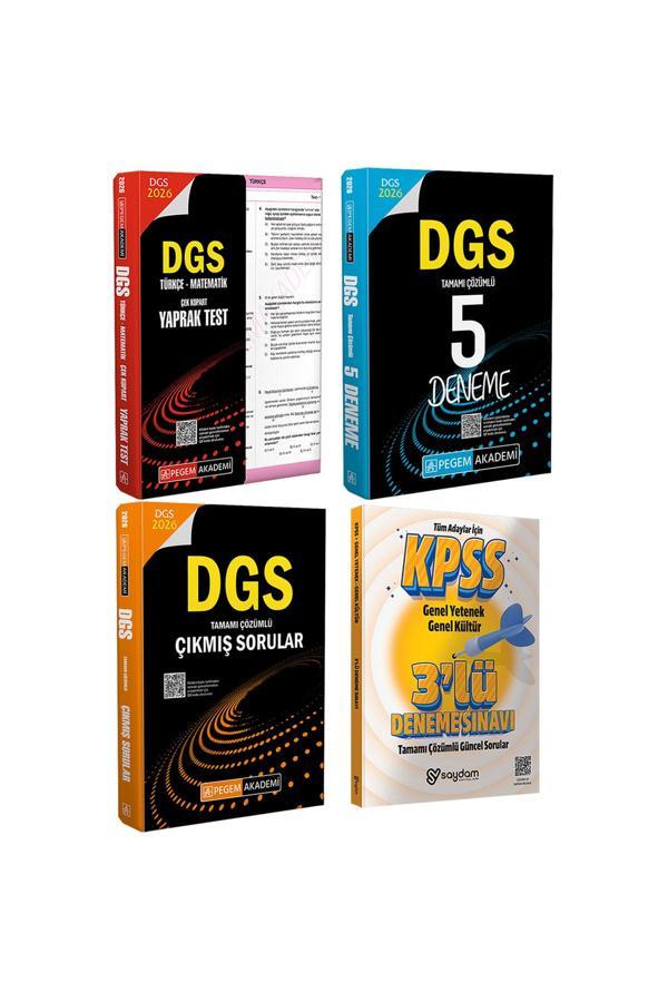 2026 DGS Türkçe-Matematik Çek Kopart Yaprak Test-Çözümlü 5 Deneme-Çözümlü Çıkmış Sorular - Pegem Akademi Yayıncılık - Image 1