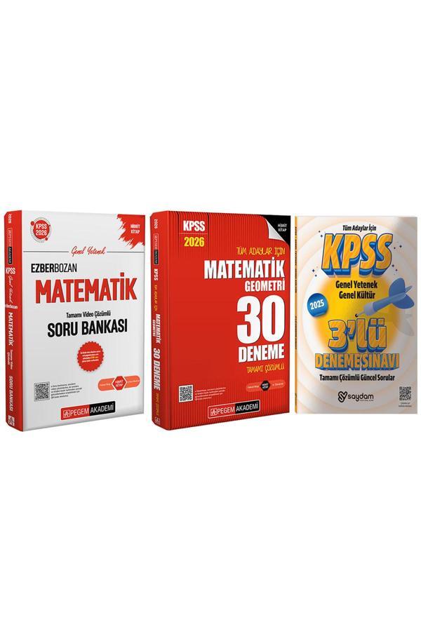 2026 KPSS GYGK Ezberbozan Matematik Video Çözümlü Soru Bankası(Hibrit,480 sayfa,1939 soru)-30 Deneme - Pegem Akademi Yayıncılık - Image 1