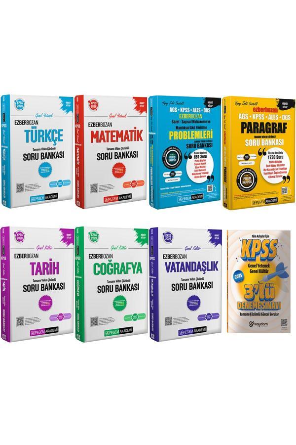 2026 KPSS GYGK Ezberbozan Tüm Dersler Video Çözümlü Soru Bankası-Paragraf-Akıl Yürütme-3 Deneme - Pegem Akademi Yayıncılık - Image 1