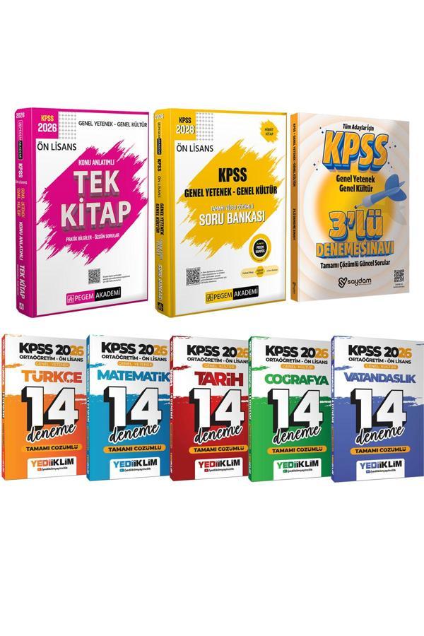 2026 KPSS Ön Lisans Kazandıran Set(Konu Anlatımı-Soru Bankası-Tüm Dersler 14 Deneme) - Pegem Akademi Yayıncılık - Image 1