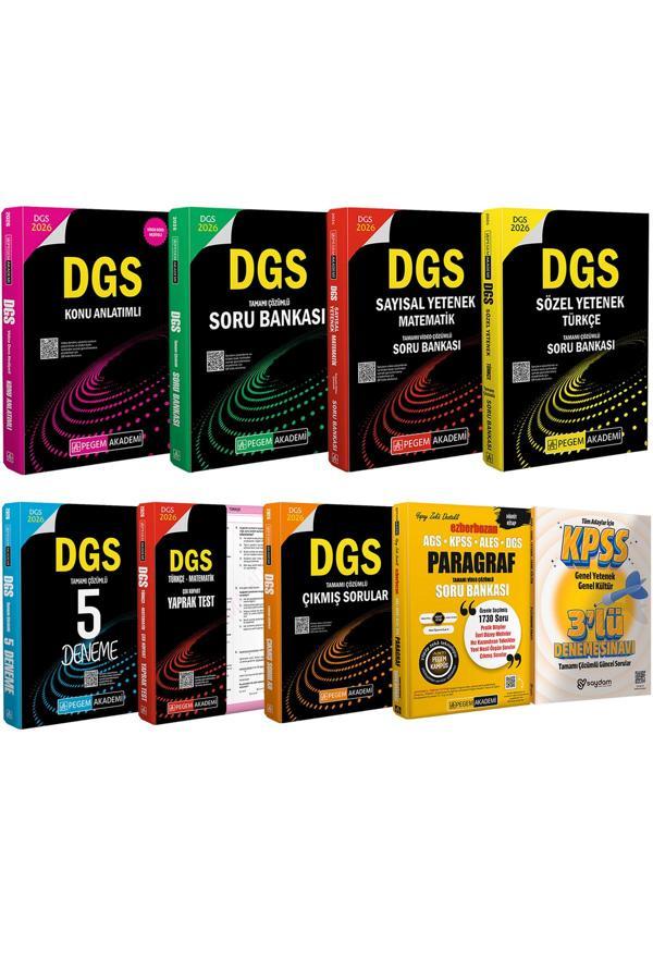 2026 DGS Mega Set(Konu-Soru-Sözel Sayısal Yetenek-Yaprak Test-Çıkmış Sorular-5 Deneme)Paragraf - Pegem Akademi Yayıncılık - Image 1