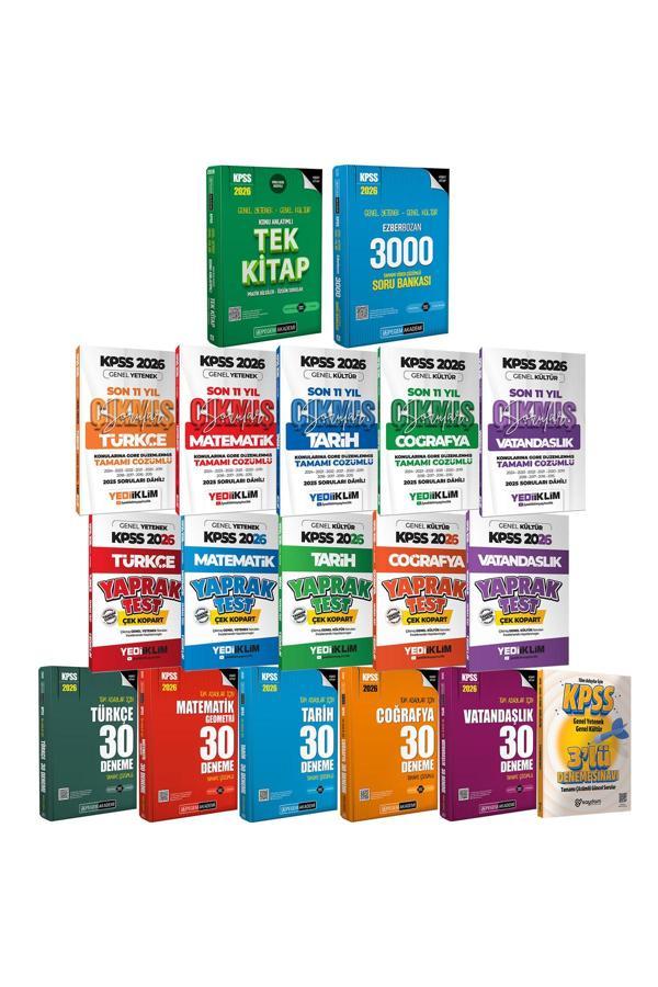 2026 KPSS Tüm Dersler Konu Anlatımı-3000 Soru Bankası-Çözümlü 30 Deneme-Çıkmış Sorular-Yaprak Test - Pegem Akademi Yayıncılık - Image 1