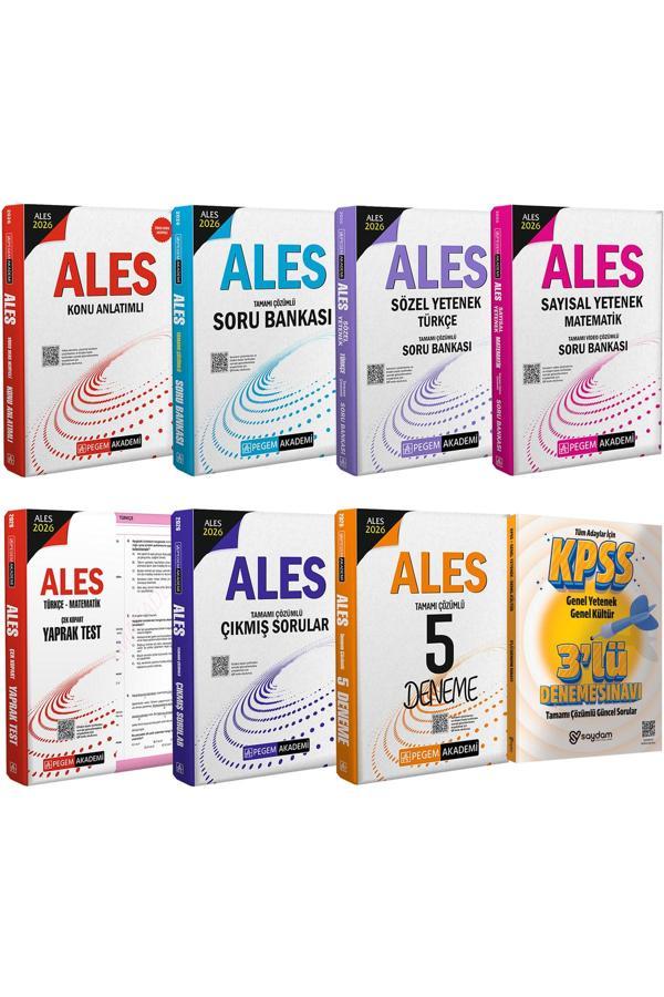 2026 ALES Mega Set(Konu-Soru-Sözel Sayısal Yetenek-Çek Kopart Yaprak Test-5 Deneme-Çıkmış Sorular) - Pegem Akademi Yayıncılık - Image 1