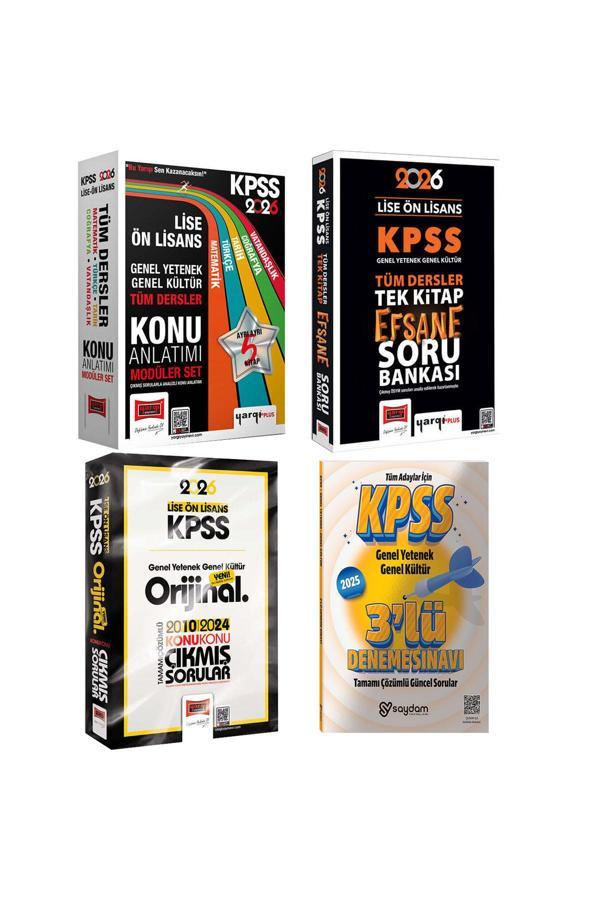2026 KPSS Lise Ön Lisans GYGK Konu Anlatımı 5 Kitap-Efsane Soru Bankası-Konu Konu Çıkmış Sorular - Yargı Yayınları - Image 1