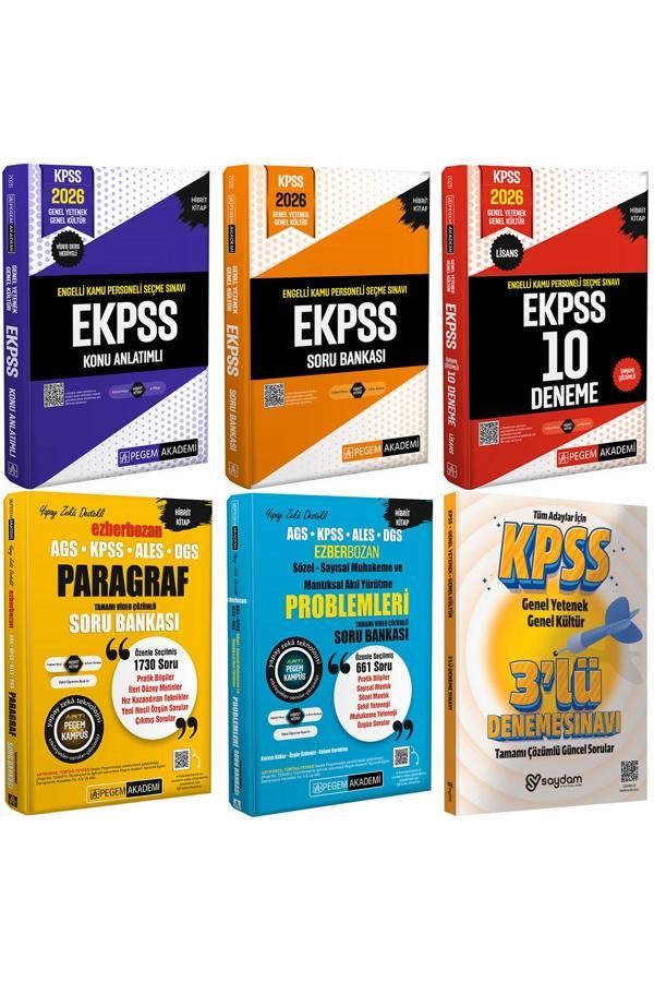 2026 E-KPSS Konu Anlatımı-Soru Bankası-Çözümlü 10Deneme-Akıl Yürütme-Paragraf-Çözümlü 3Deneme Hediye - Pegem Akademi Yayıncılık - Image 1