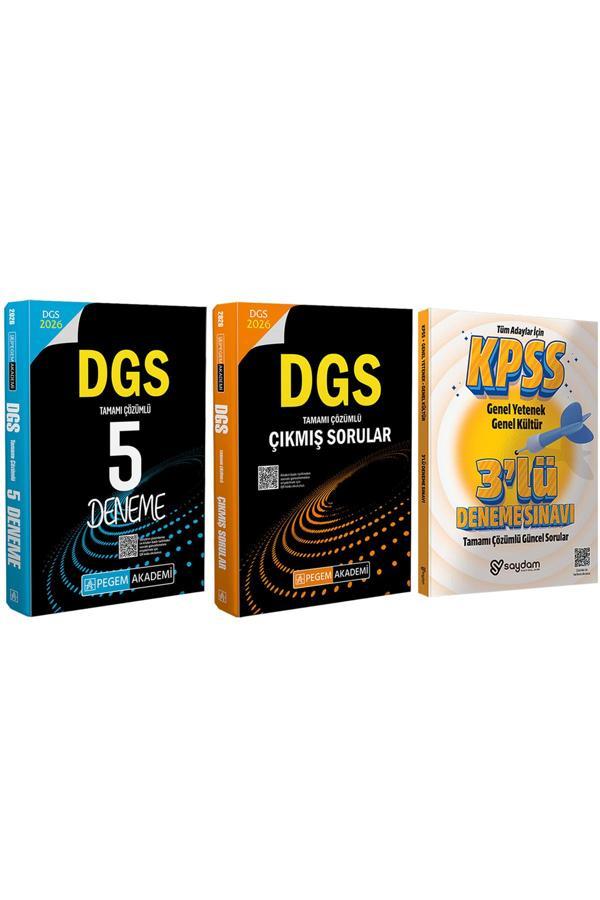 2026 DGS Tamamı Çözümlü 5 Deneme-Tamamı Çözümlü Çıkmış Sorular - Pegem Akademi Yayıncılık - Image 1