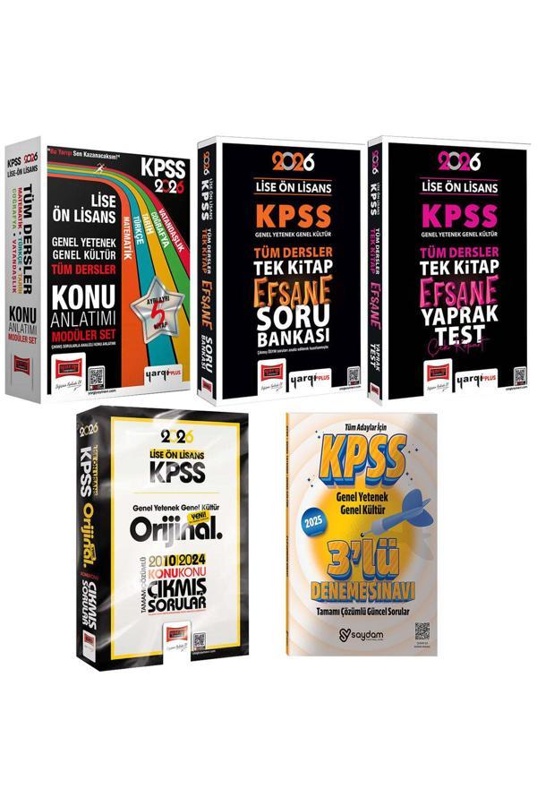 2026 KPSS Lise Ön Lisans GYGK Konu Anlatımı 5 Kitap-Efsane Soru Bankası-Çıkmış Sorular-Yaprak Test - Yargı Yayınları - Image 1