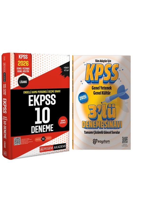 2026 E-KPSS Engelli Kamu Personeli Seçme Sınavı Çözümlü 10 Deneme(Lisans)(Hibrit,122 sayfa,600 soru) - Pegem Akademi Yayıncılık - Image 1