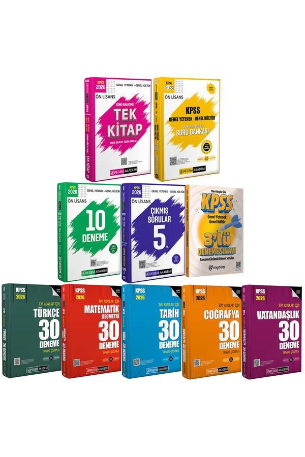2026 KPSS Ön Lisans Konu Anlatımı-Video Çözümlü Soru Bankası-10 Deneme-Çıkmış Sorular-30 Deneme - Pegem Akademi Yayıncılık - Image 1