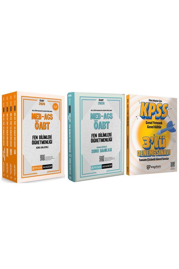2026 MEB AGS ÖABT Fen Bilimleri Öğretmenliği Konu Anlatımlı 4 Kitap-Tamamı Çözümlü Soru Bankası - Pegem Akademi Yayıncılık - Image 1