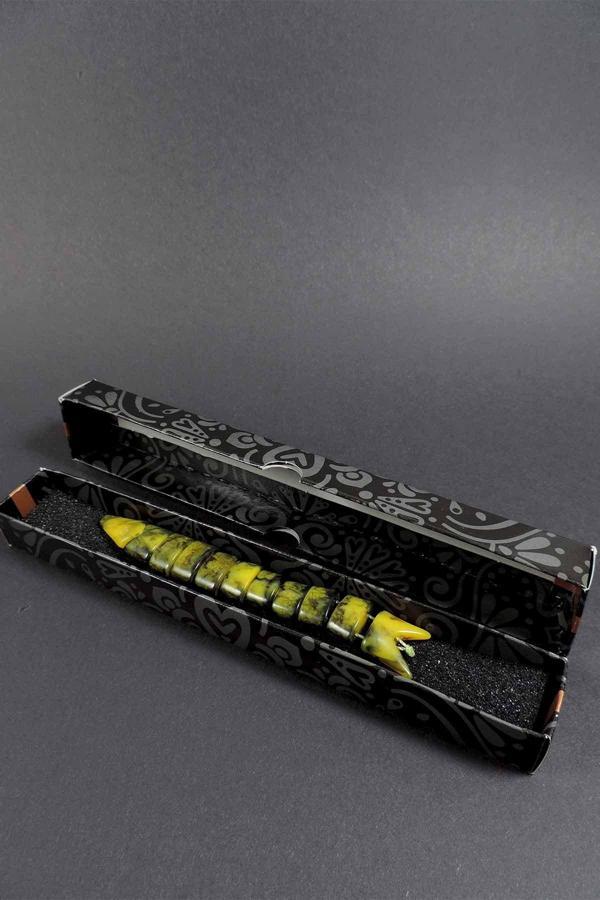 Alacalı Sarı Renk Stres İçin Balık Tesbih - Image 1